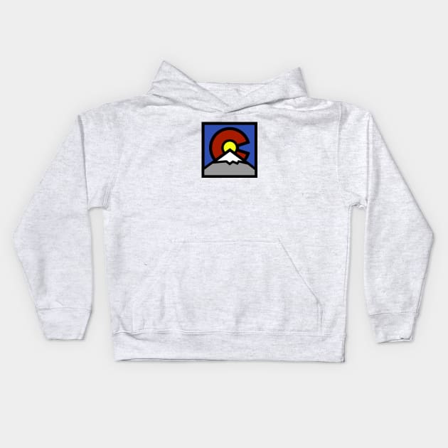 Denver Colorado - Colorado Flag Design Kids Hoodie by DeadBeatElite